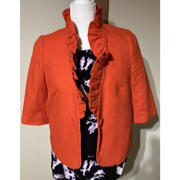 Milly of New York Women's Size 6 Orange Jacket Blazer - Picture 1 of 10